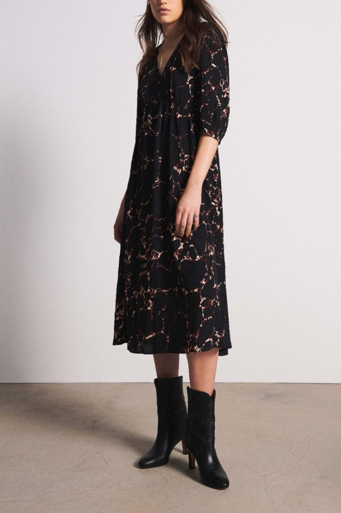 ba&sh Robe midi à motif abstrait Mosiris