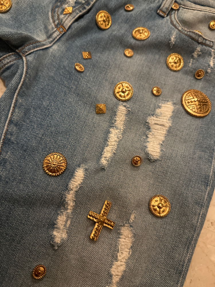 Fausto Puglisi Verzierte Jeans