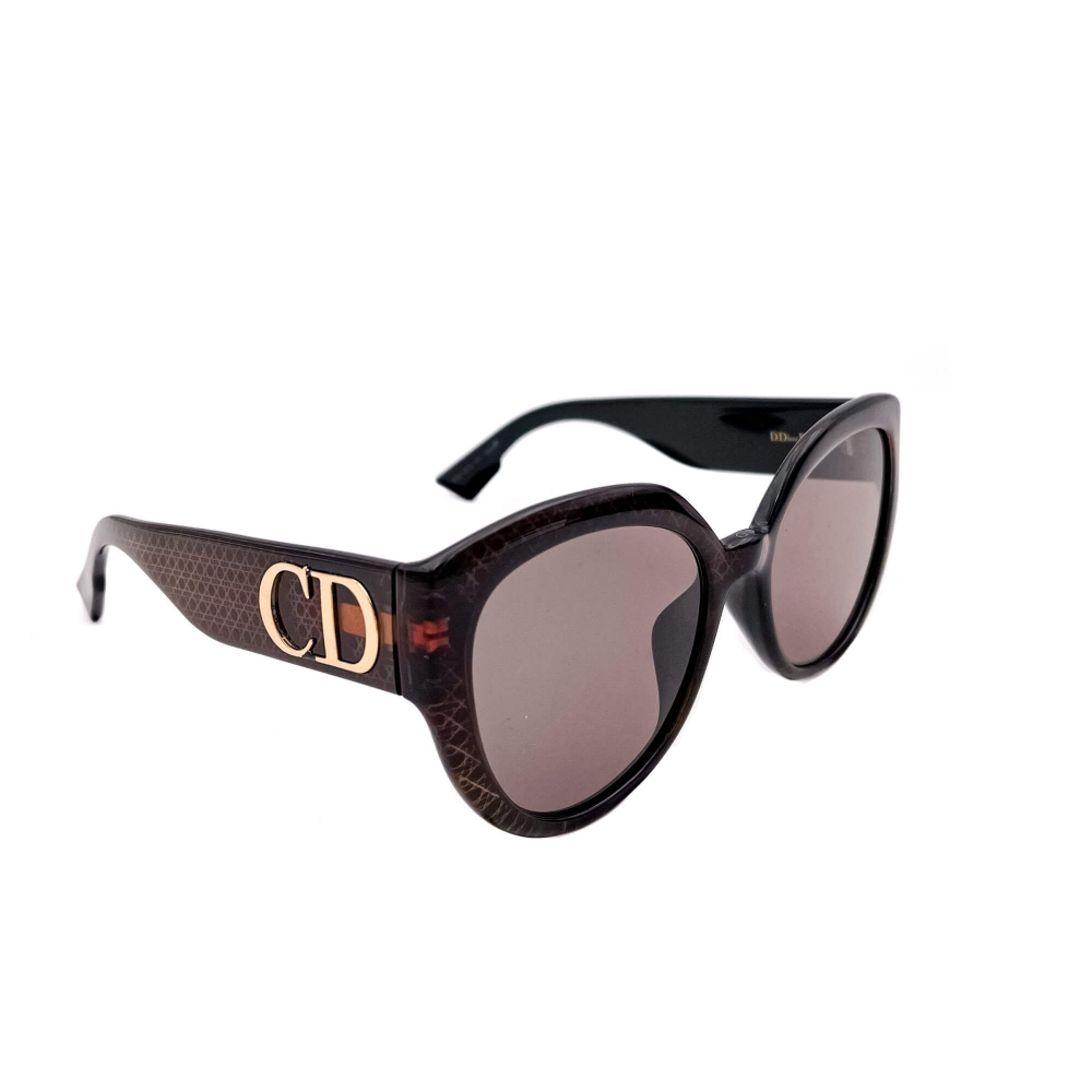 Christian Dior DDiorF Cat Eye Sunglasses Brown Acetate