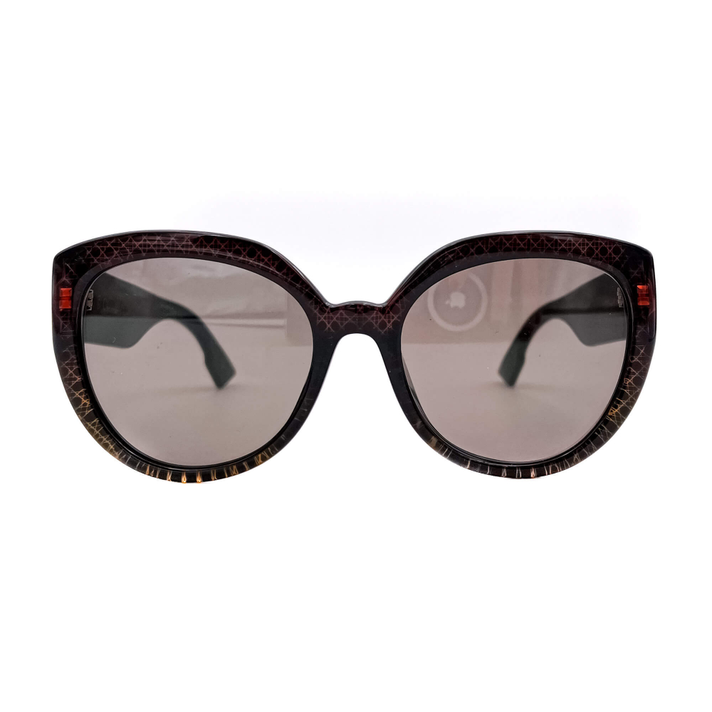 Christian Dior DDiorF Cat Eye Sunglasses Brown Acetate