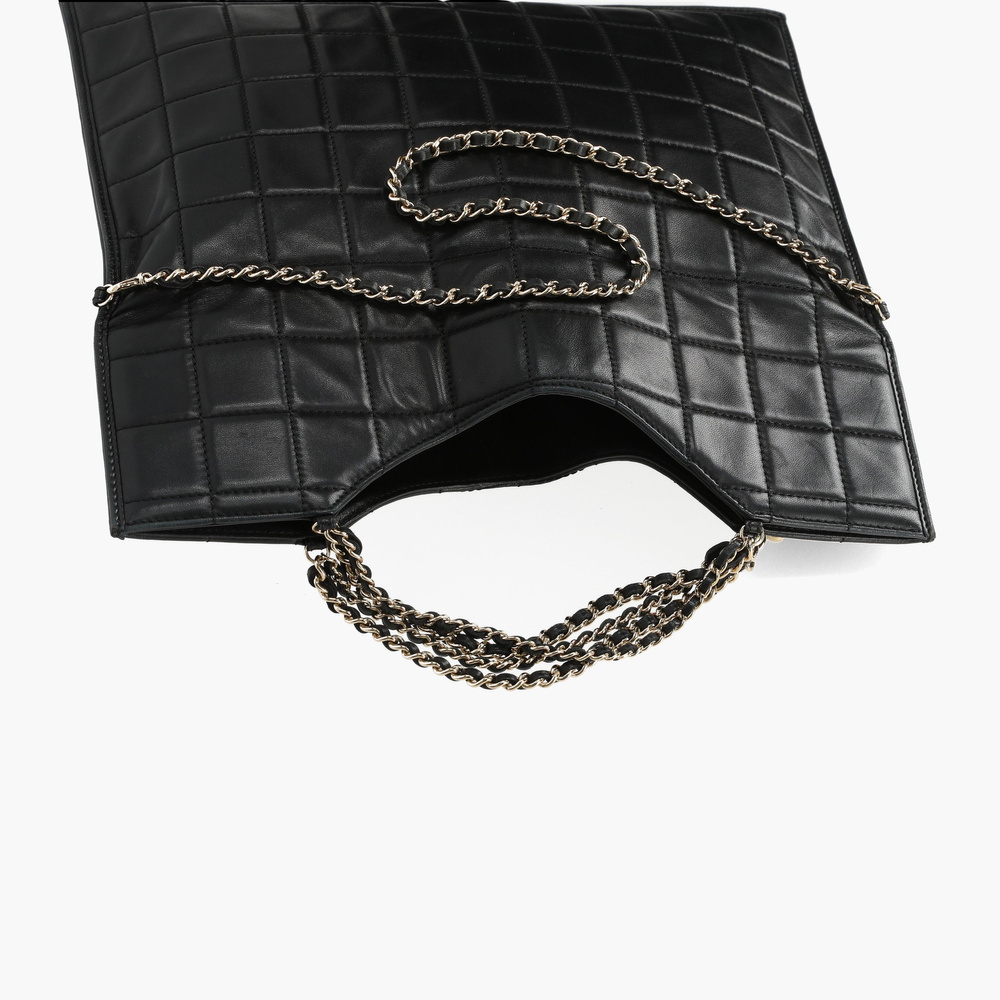 Chanel Box Quilted Fold Down Envelope Clutch Bag