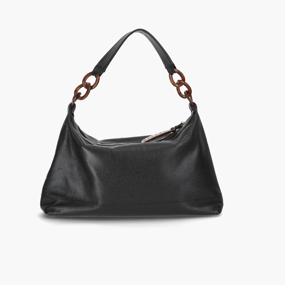 Chanel Caviar Cc Wood Chain Shoulder Bag