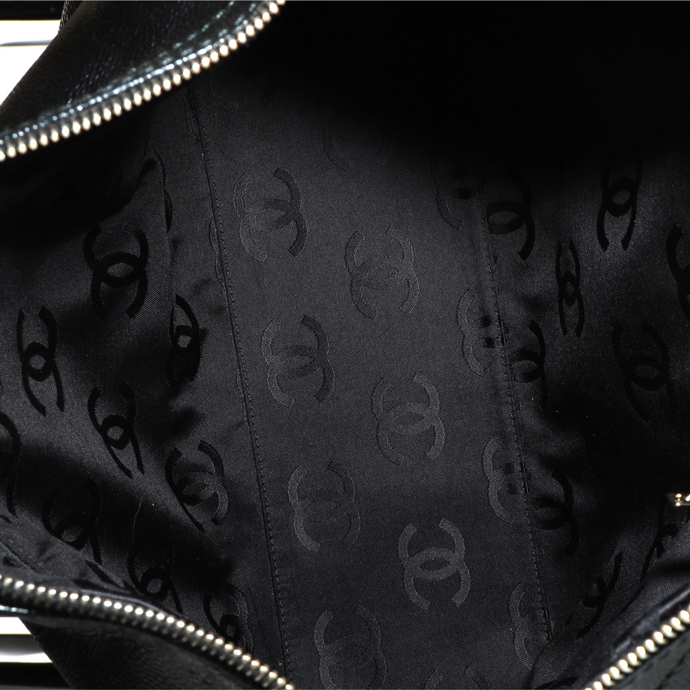 Chanel Caviar Cc Wood Chain Shoulder Bag