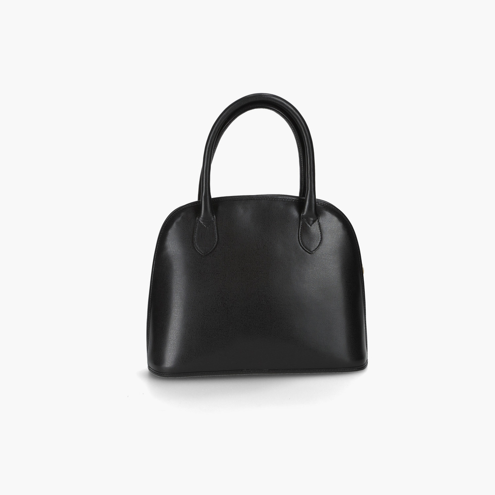 Celine Circle Logo Moc Lizard 2way Handbag Black