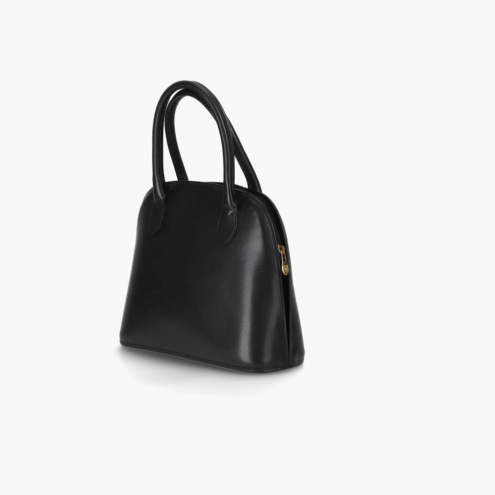 Celine Circle Logo Moc Lizard 2way Handbag Black