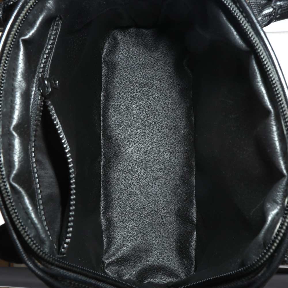 Celine Circle Logo Moc Lizard 2way Handbag Black