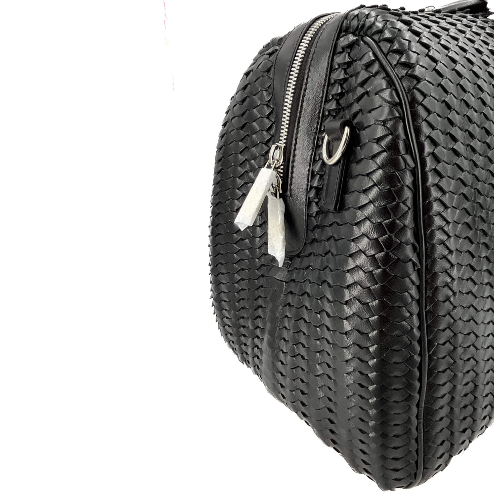 Philipp Plein Large Handle Bag Leather Black Weekender