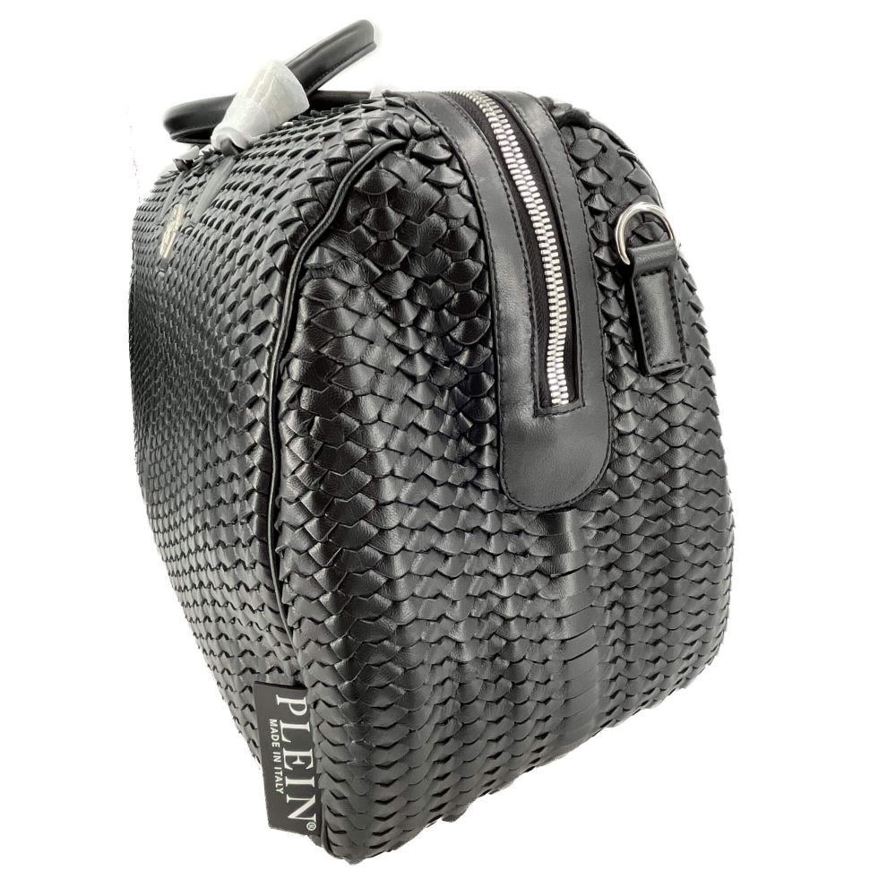 Philipp Plein Large Handle Bag Leather Black Weekender