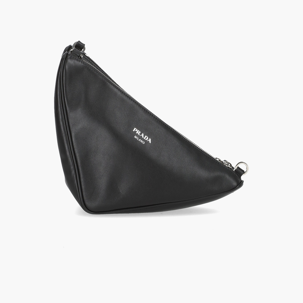 Prada Saffiano Triangle Double Messenger Bag