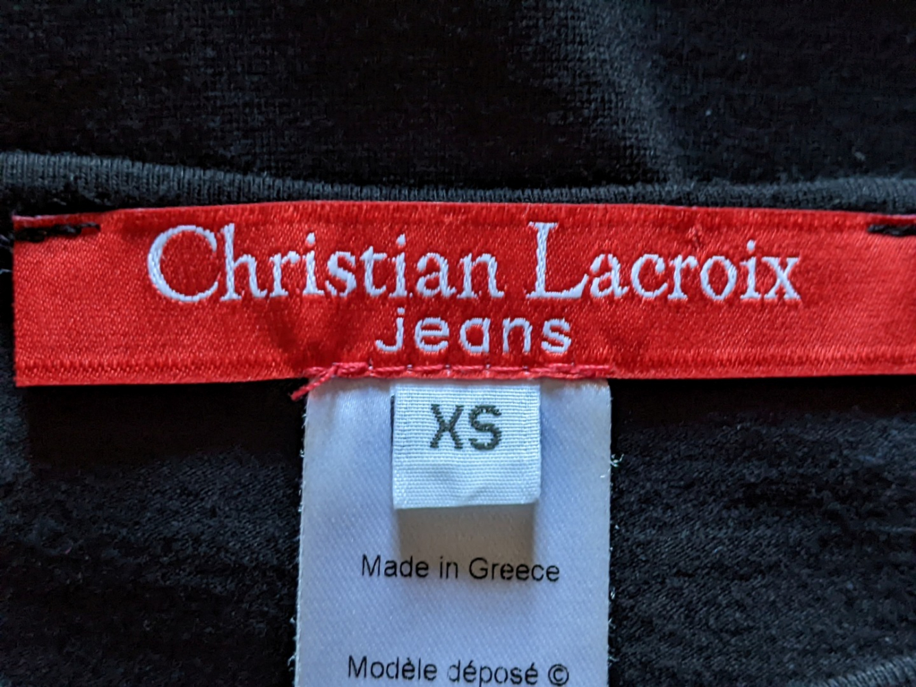 Christian Lacroix Black shirt with large metallic designs XS-S