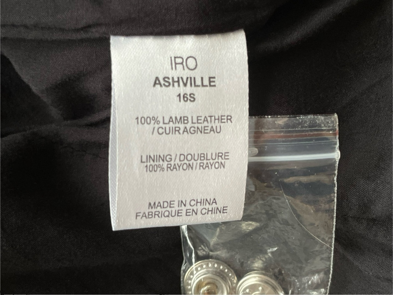 Iro Ashville, peau d'agneau