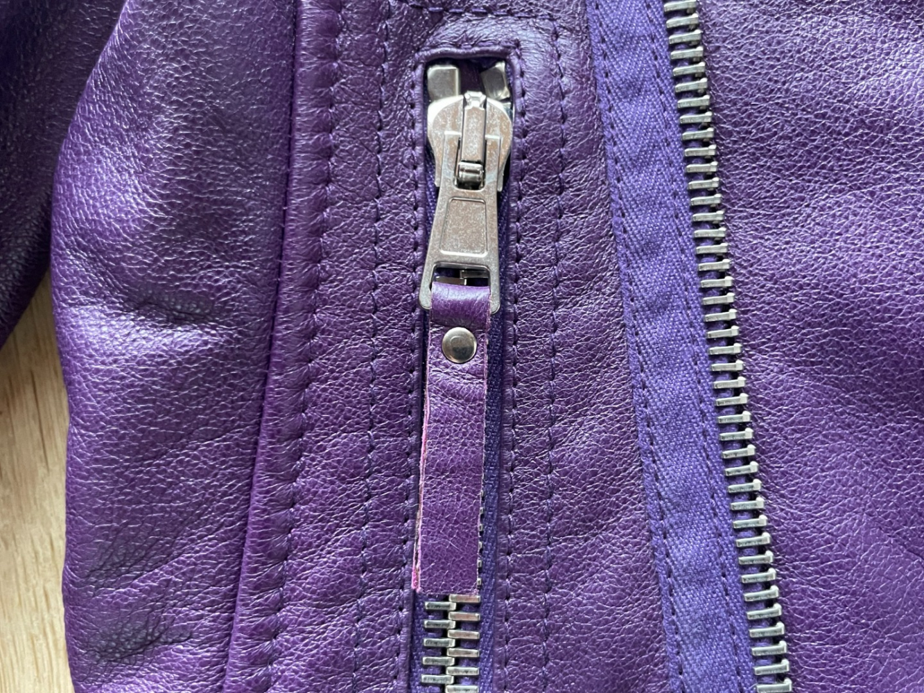 Balenciaga Classic moto, in plummy purple!