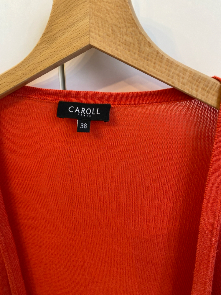 CAROLL Paris Leichte Leinenweste orange