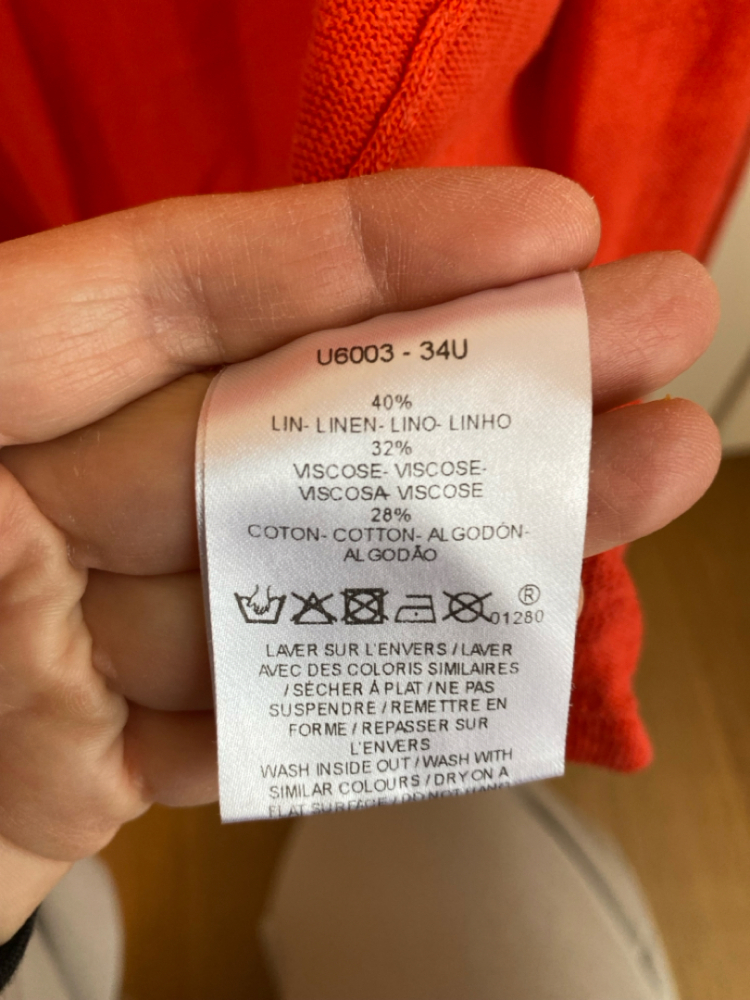 CAROLL Paris Leichte Leinenweste orange