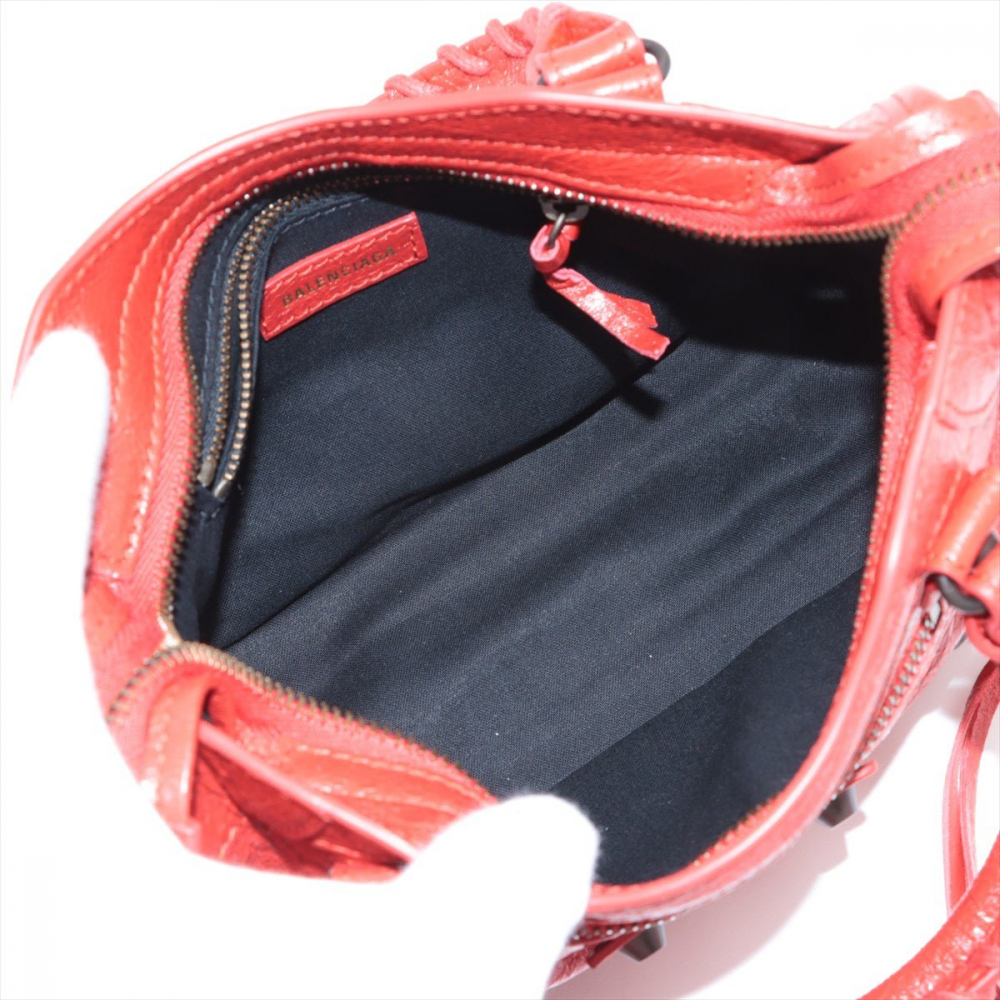 Balenciaga Classic Mini City 2way Red Leather