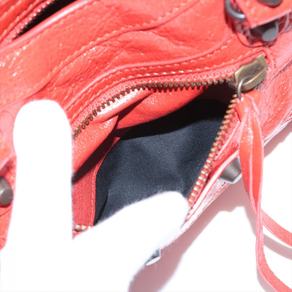 Balenciaga Classic Mini City 2way Red Leather