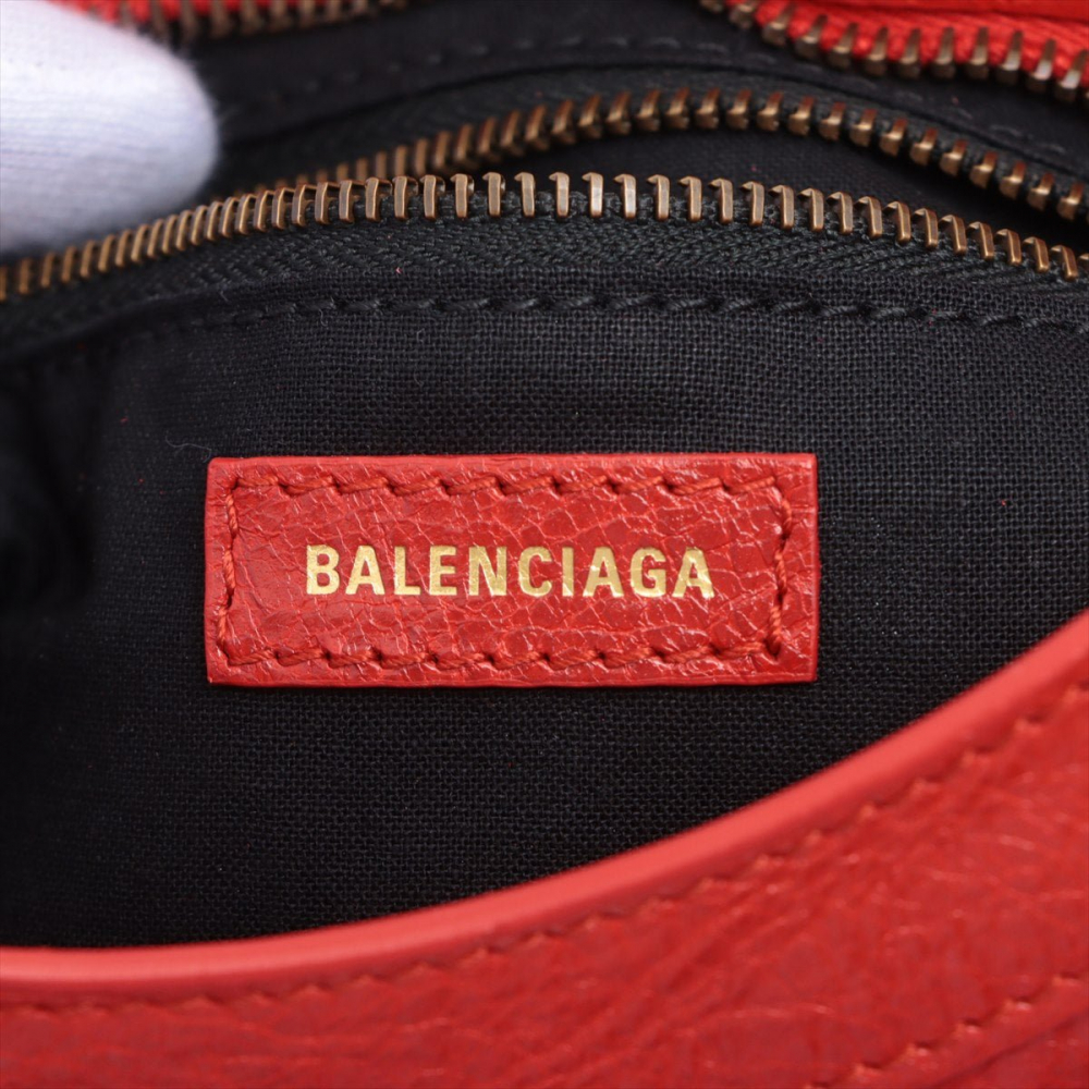 Balenciaga Classic Mini City 2way Red Leather
