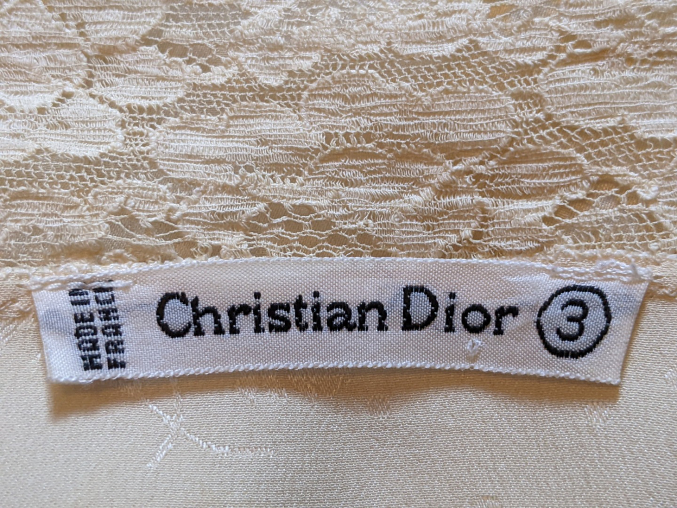 Christian Dior Déshabillé en pure soie ivoire, vintage rare et précieux