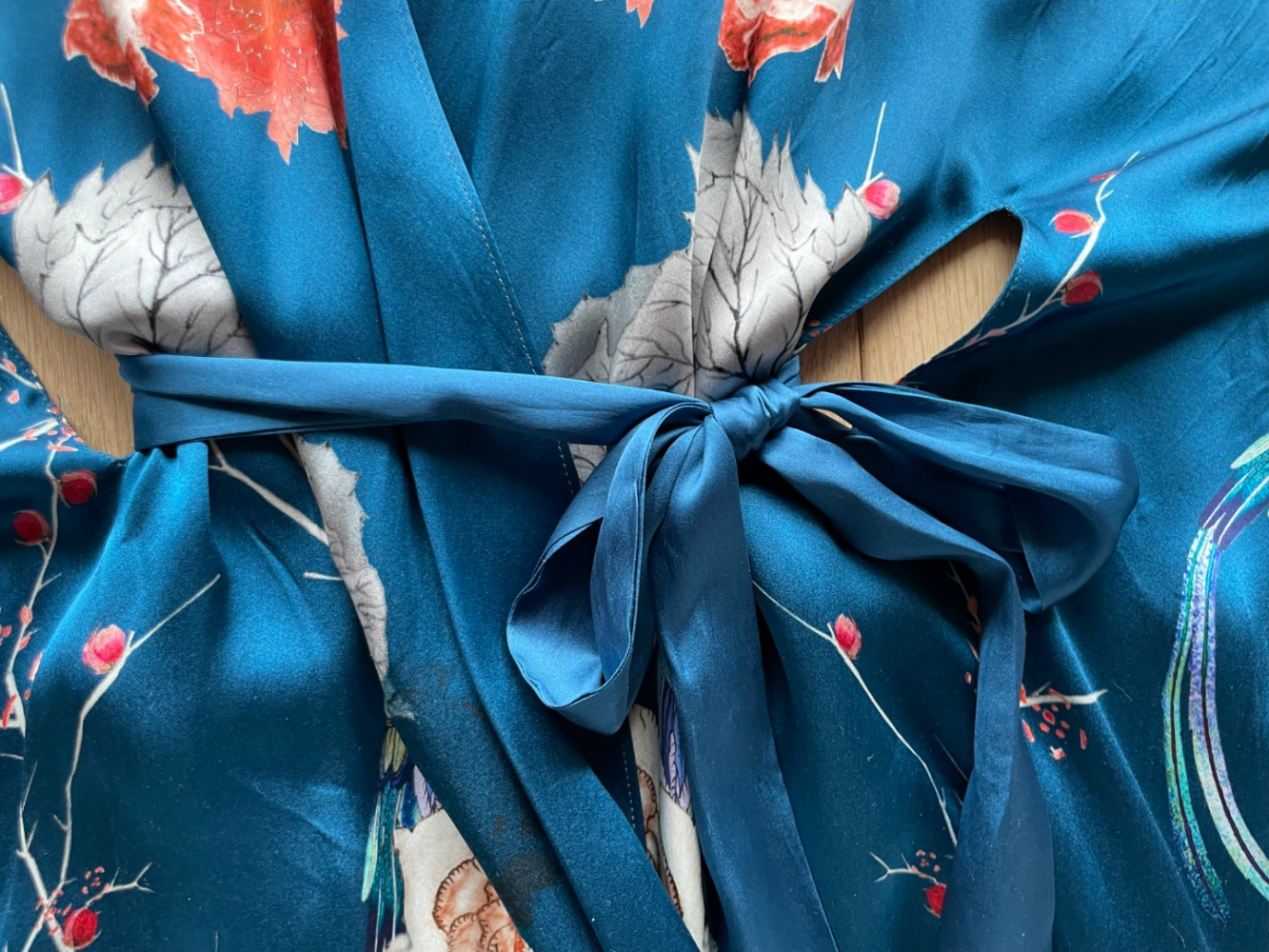 Meng kaftan aus Seide in glitzernder