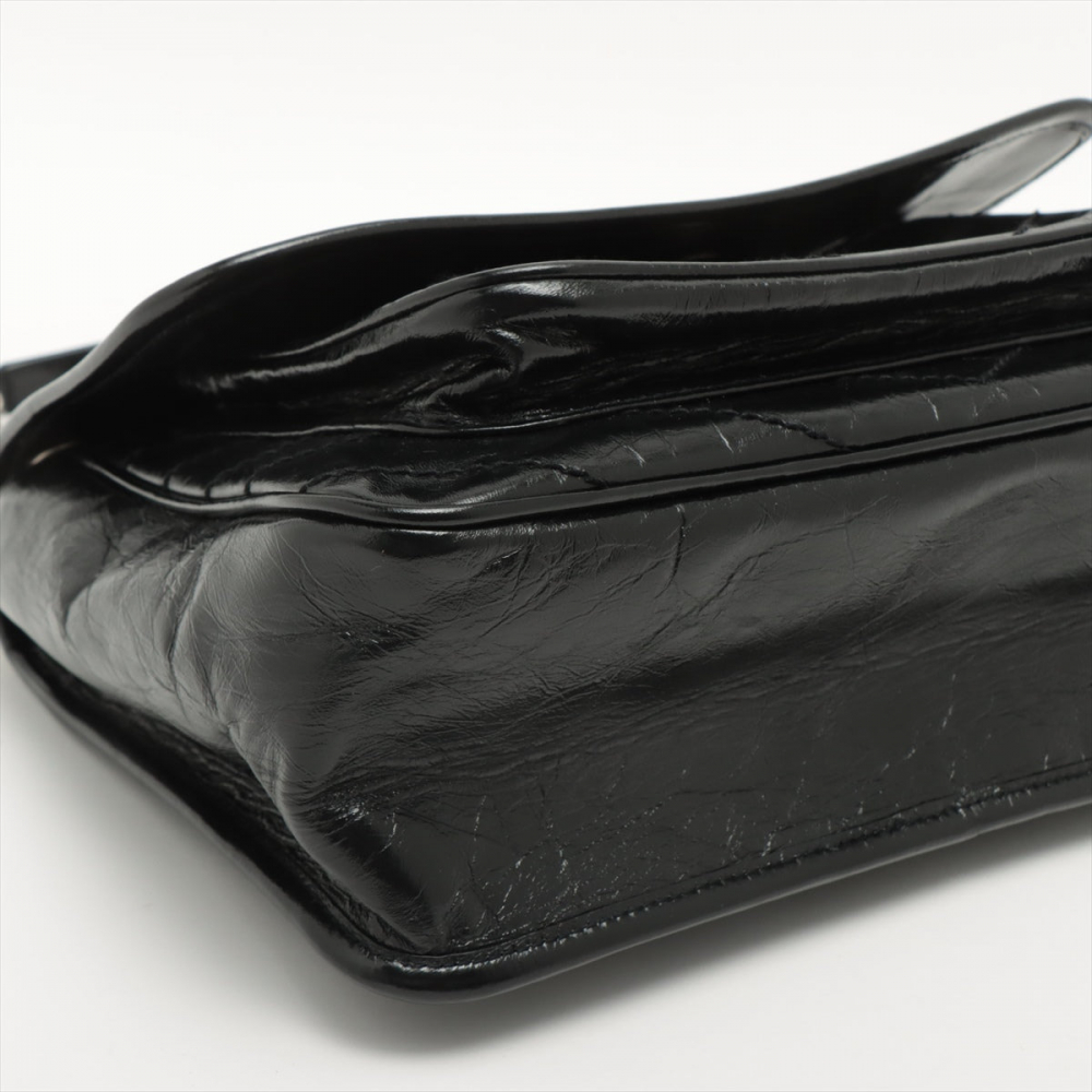 Saint Laurent Niki Medium Leather Chain Shoulder Bag Black