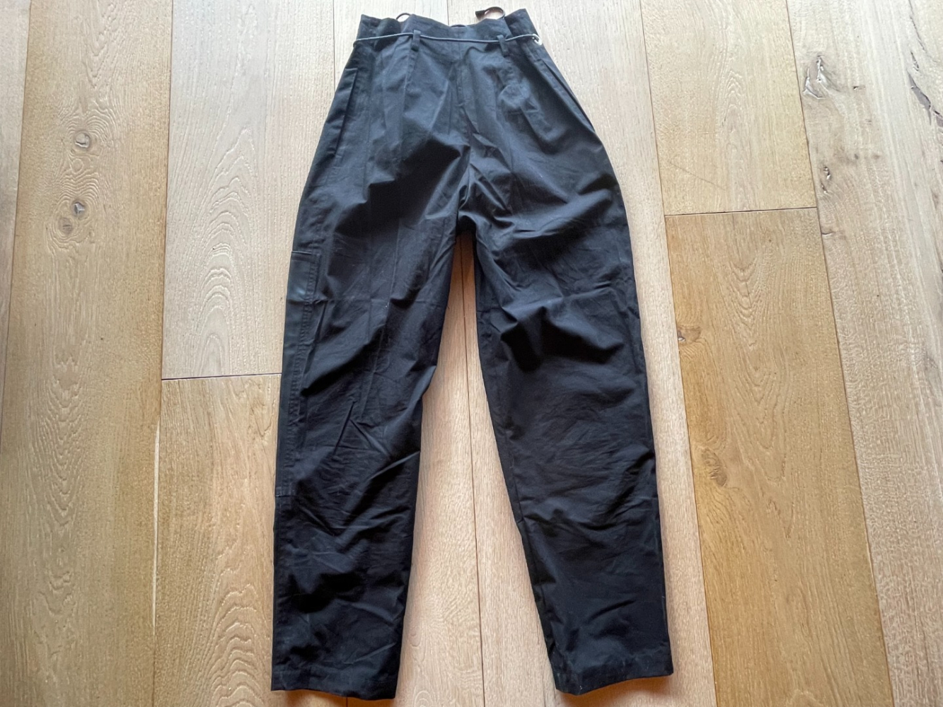 Yigal Azrouel Pantalon en sac de papier avec patches en cuir