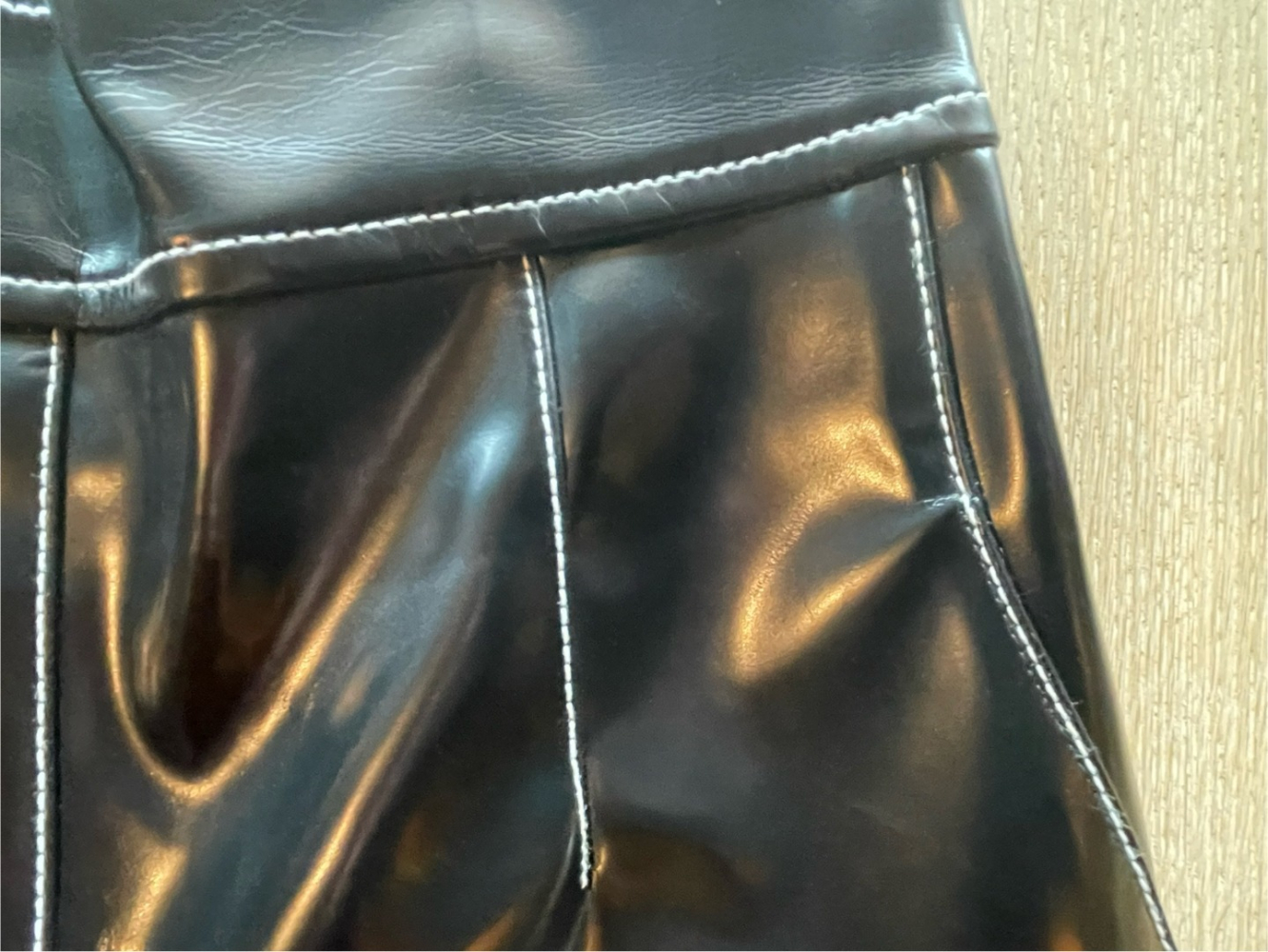 Philosophy Di Lorenzo Serafini Pantalon taille haute en cuir végétalien