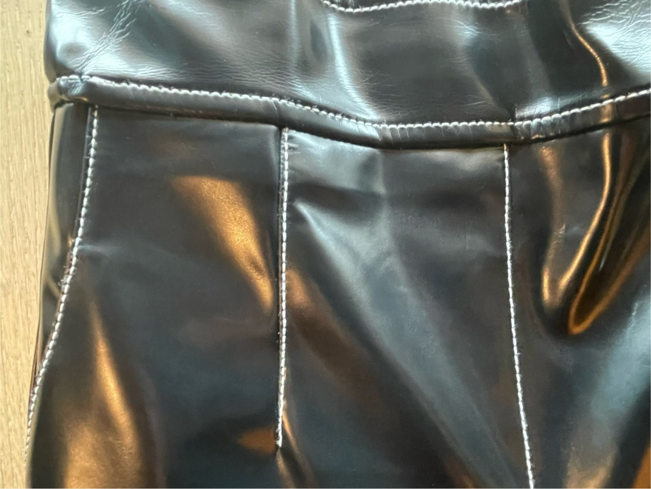 Philosophy Di Lorenzo Serafini Pantalon taille haute en cuir végétalien