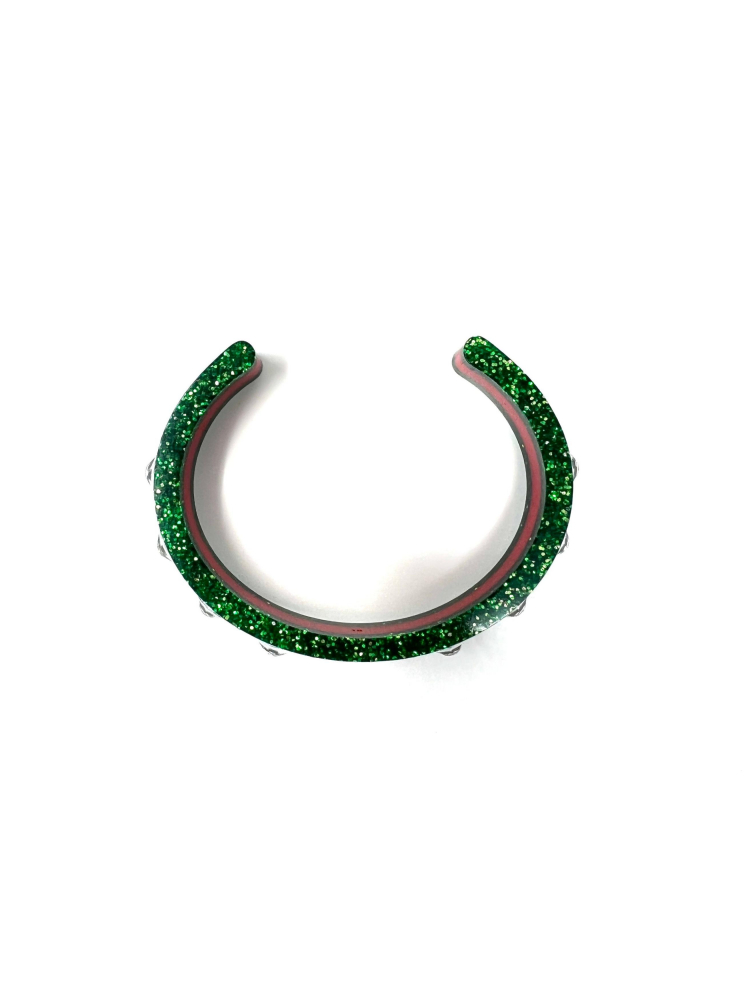 Gucci Enamel Bee Bracelet Green and Red