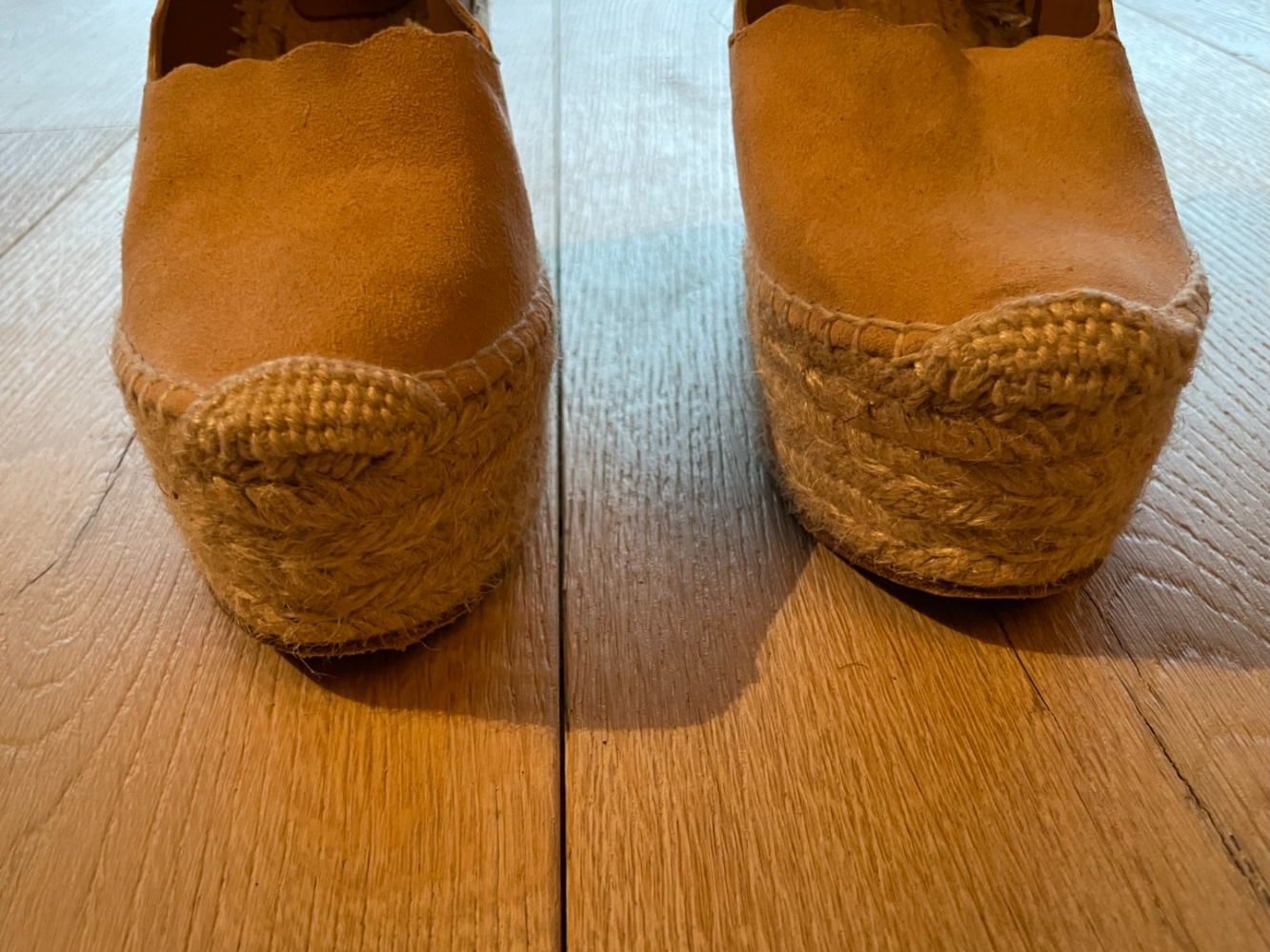 Chloé Soft platform espadrilles in palest pink!