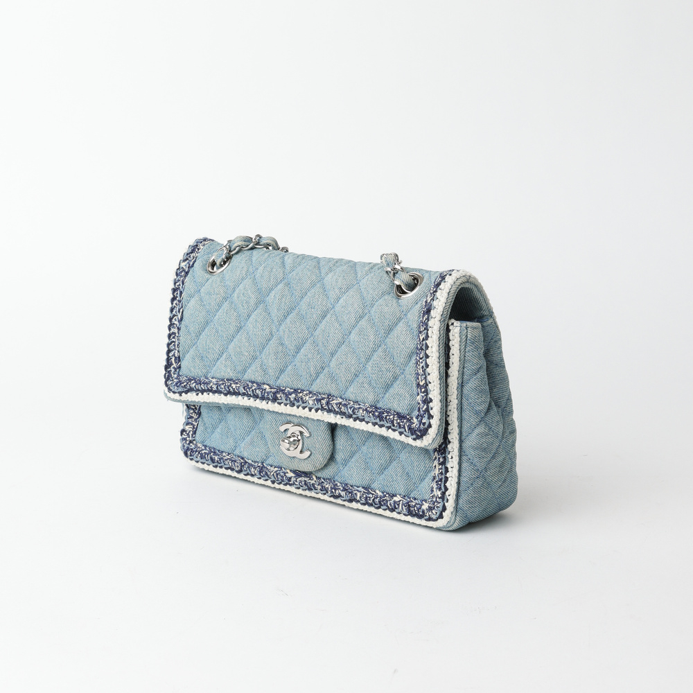 Chanel Denim Braided Classic Medium Flap Bag