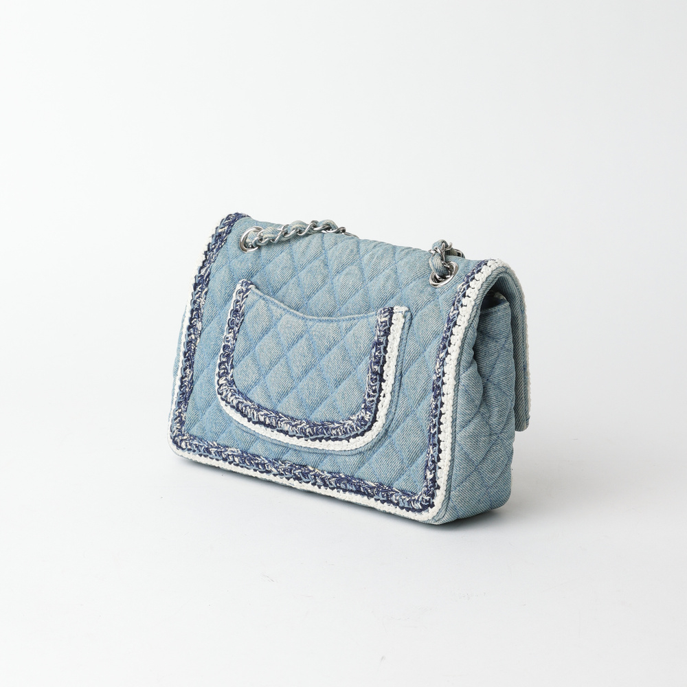 Chanel Denim Braided Classic Medium Flap Bag