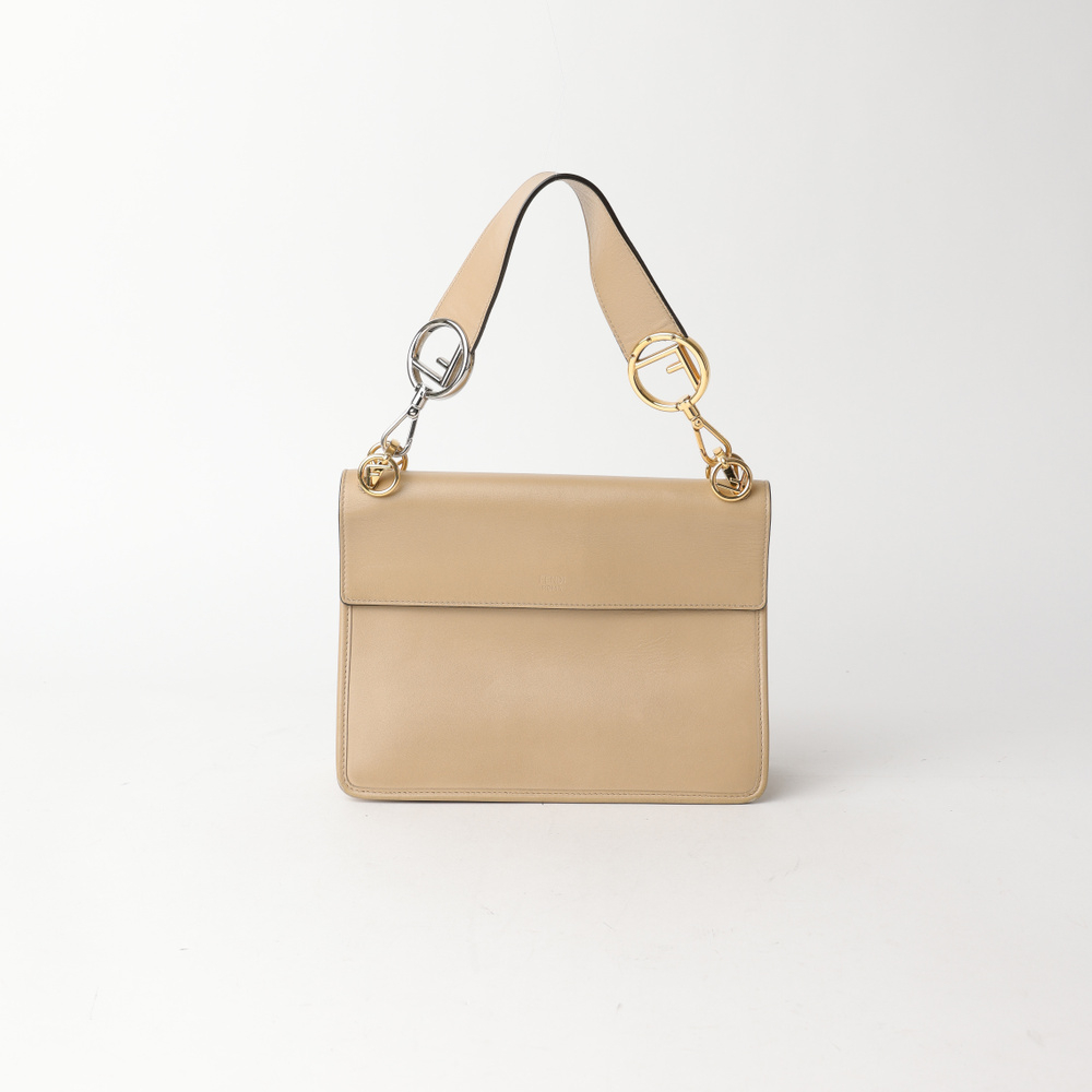 Fendi Kan I F Leather Shoulder Bag