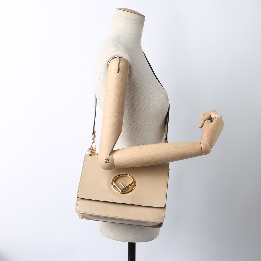 Fendi Kan I F Leather Shoulder Bag
