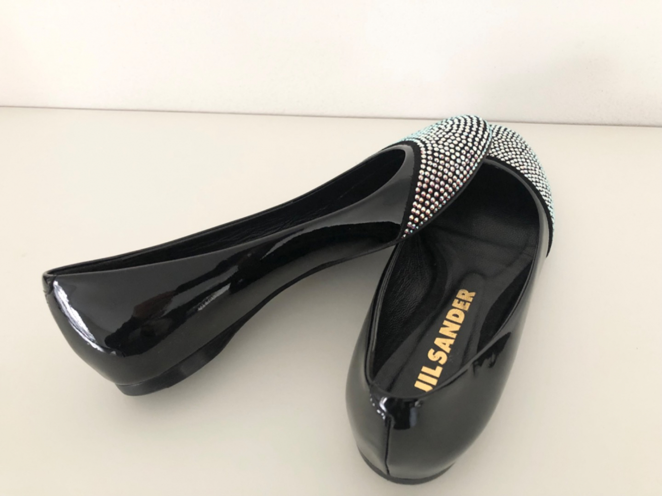 Jil Sander Ballerines avec strass