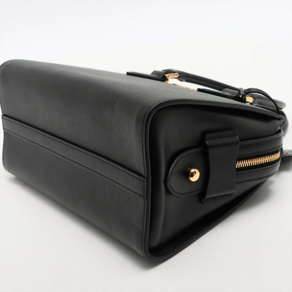 Prada Top Handle Small 2-Way Saffiano Leather Black Bag