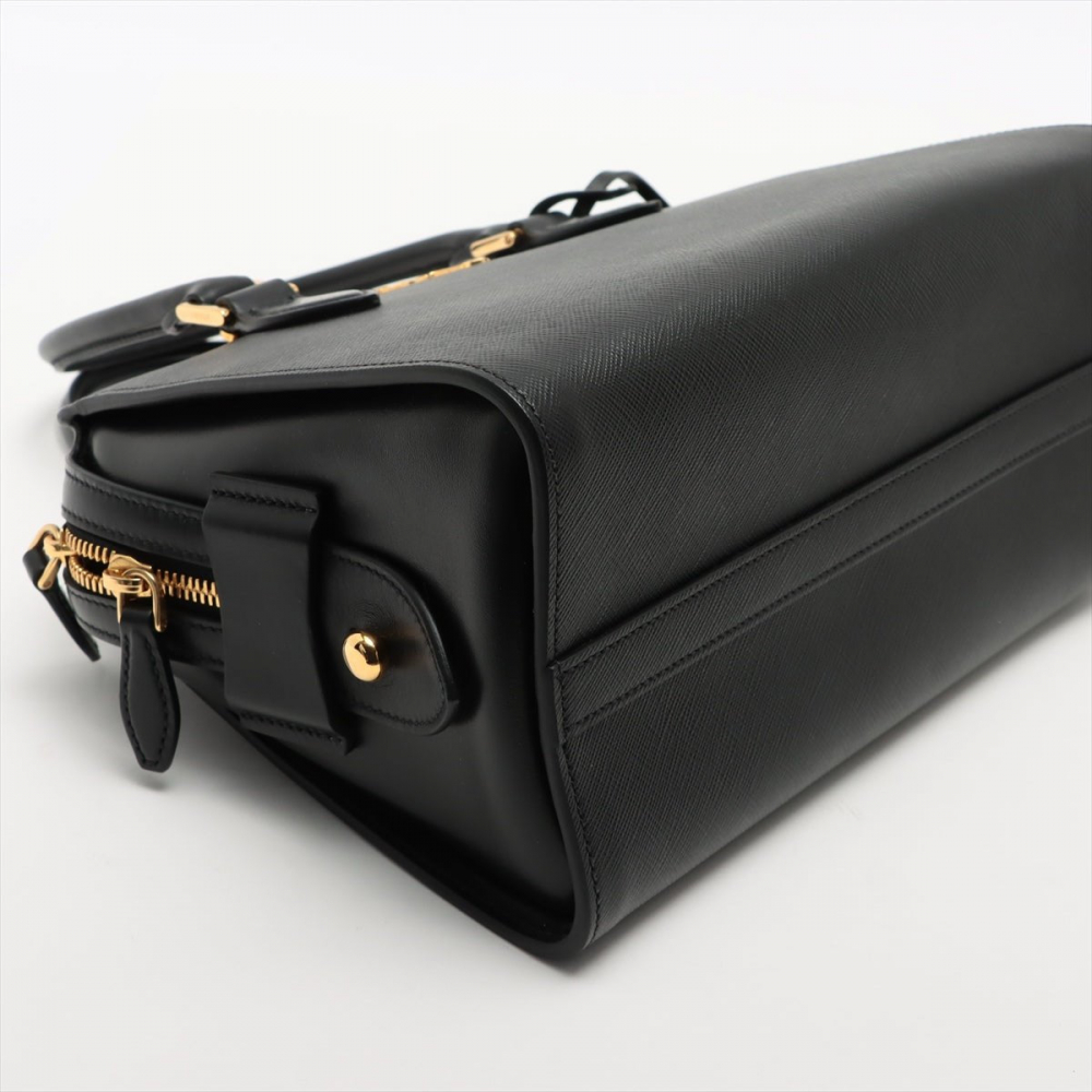 Prada Top Handle Small 2-Way Saffiano Leather Black Bag