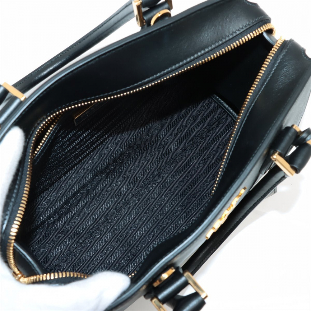 Prada Top Handle Small 2-Way Saffiano Leather Black Bag