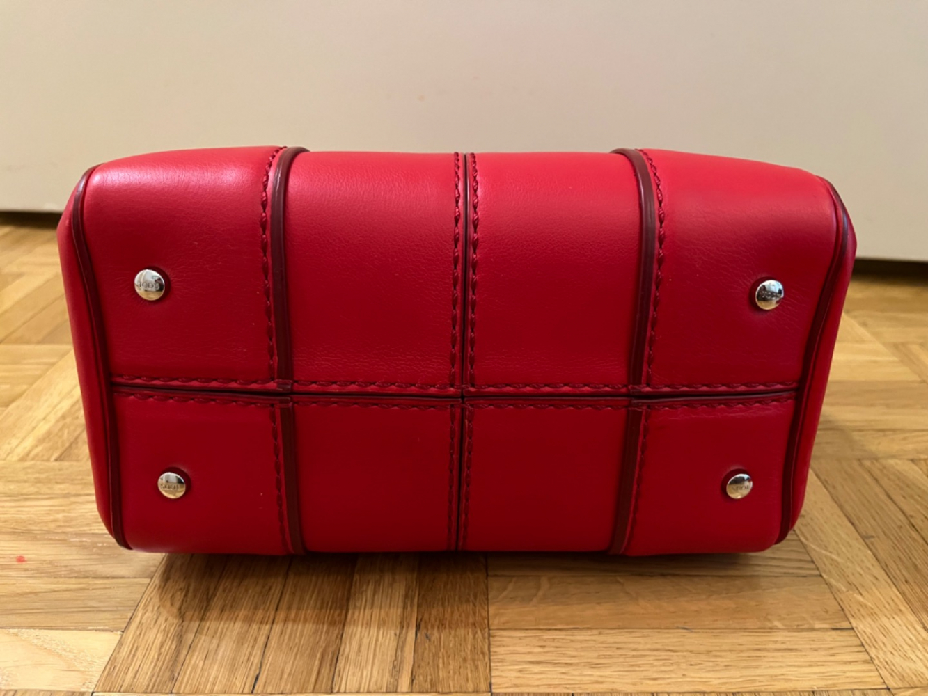 Tod's Sac en cuir rouge modèle Sella mini