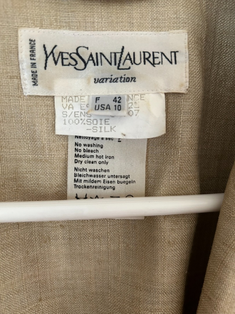 Yves Saint Laurent Veste En Soie Eté
