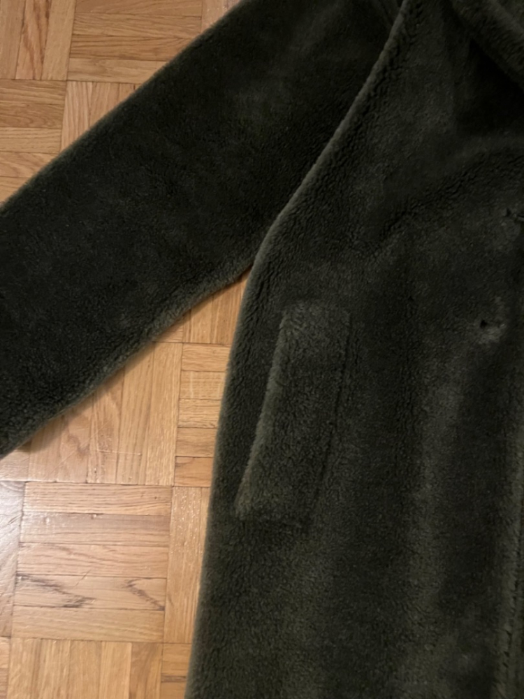 Eric Bompard Manteau en fourrure de laine couleur kale