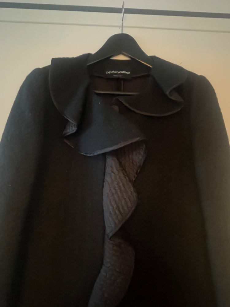 Emporio Armani Veste longue matelassée Black Label Peacoat