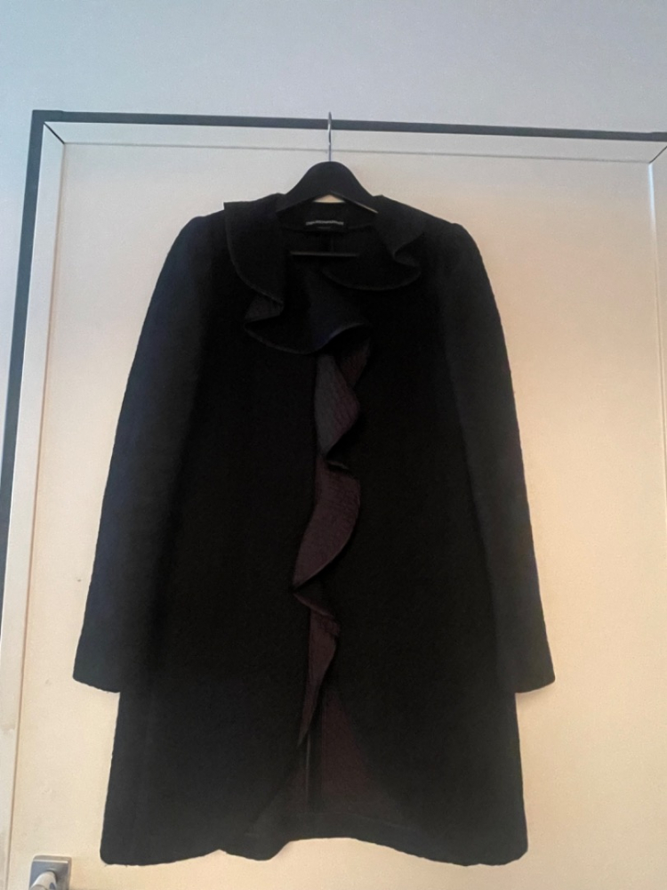 Emporio Armani Veste longue matelassée Black Label Peacoat
