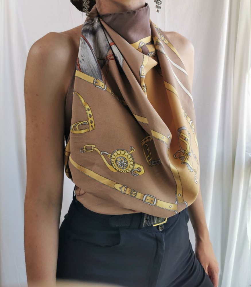 Gucci Chocolate silk foulard