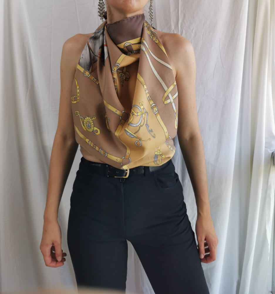 Gucci Chocolate silk foulard