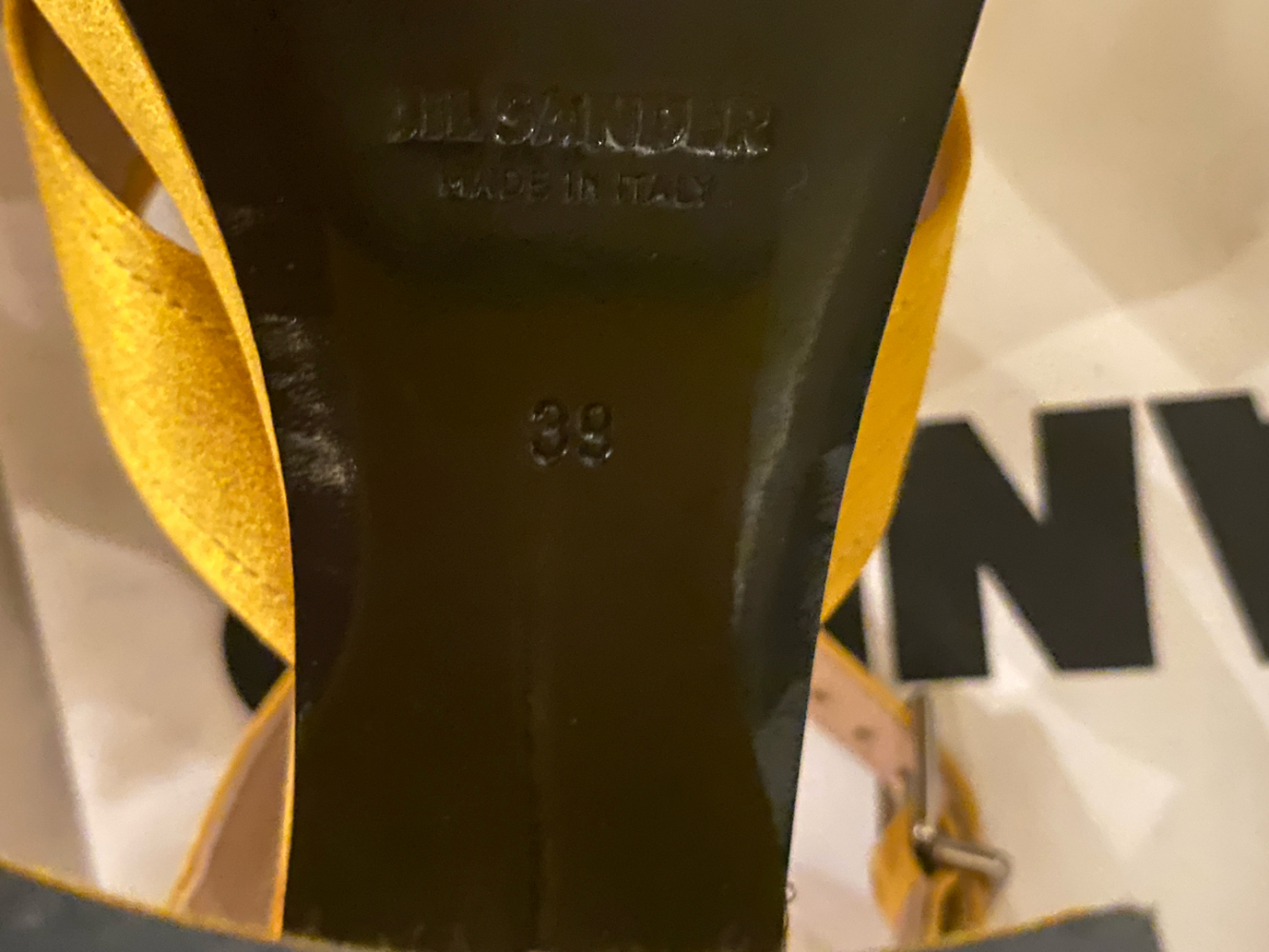 Jil Sander Satin-Plateau-Sandalen