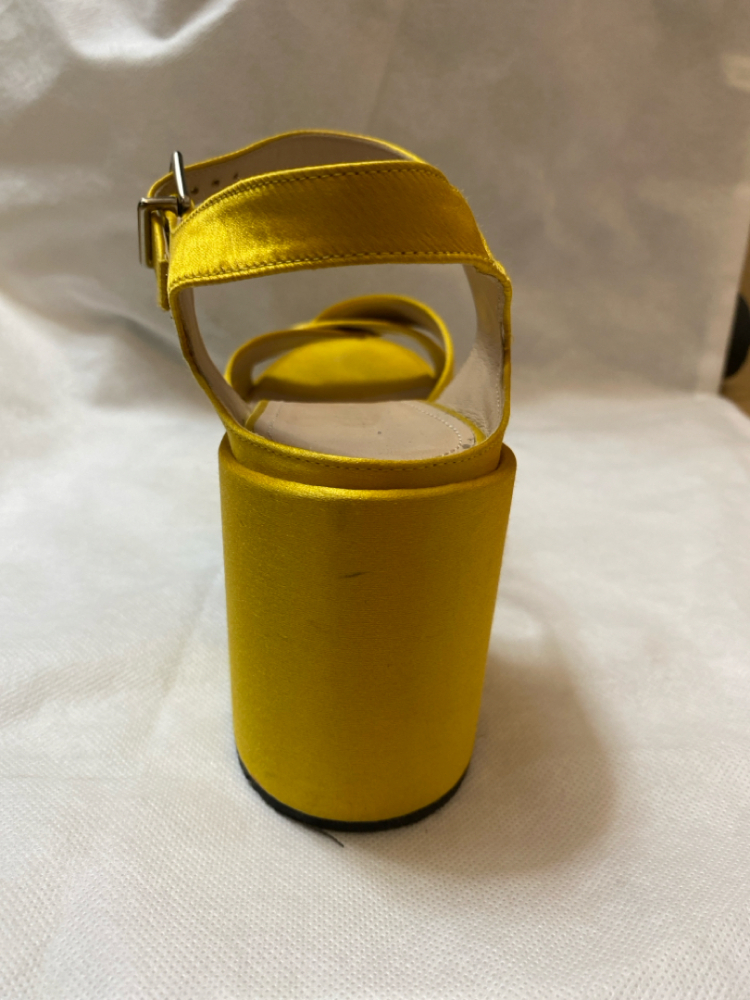 Jil Sander Satin-Plateau-Sandalen