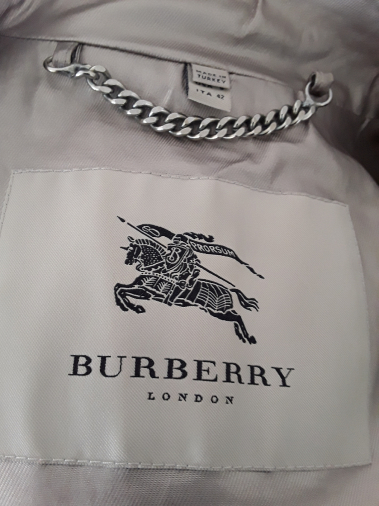 Burberry Slightly silvered trench coats from Burberry London.