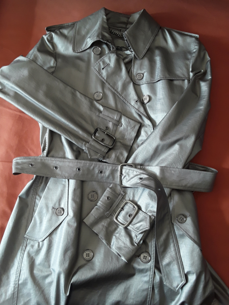Burberry Slightly silvered trench coats from Burberry London.