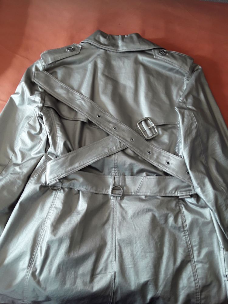 Burberry Slightly silvered trench coats from Burberry London.