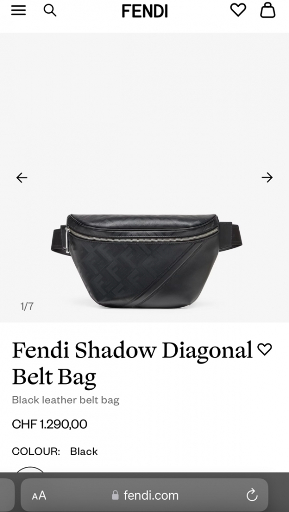 Fendi 'Shadow Diagonal' Gürteltasche für Herren